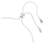 Hyperbola bracelet Infinity and heart, White, Rhodium plated